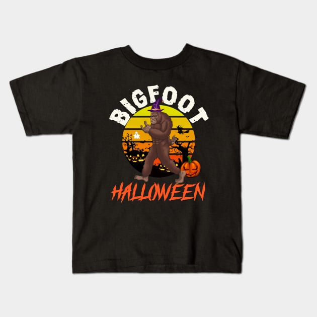 Bigfoot halloween Kids T-Shirt by  Memosh Everything 